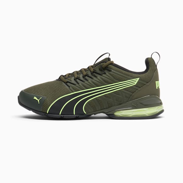Zapatos para correr para hombre Enzo Wide, Dark Olive-Fizzy Apple, extralarge
